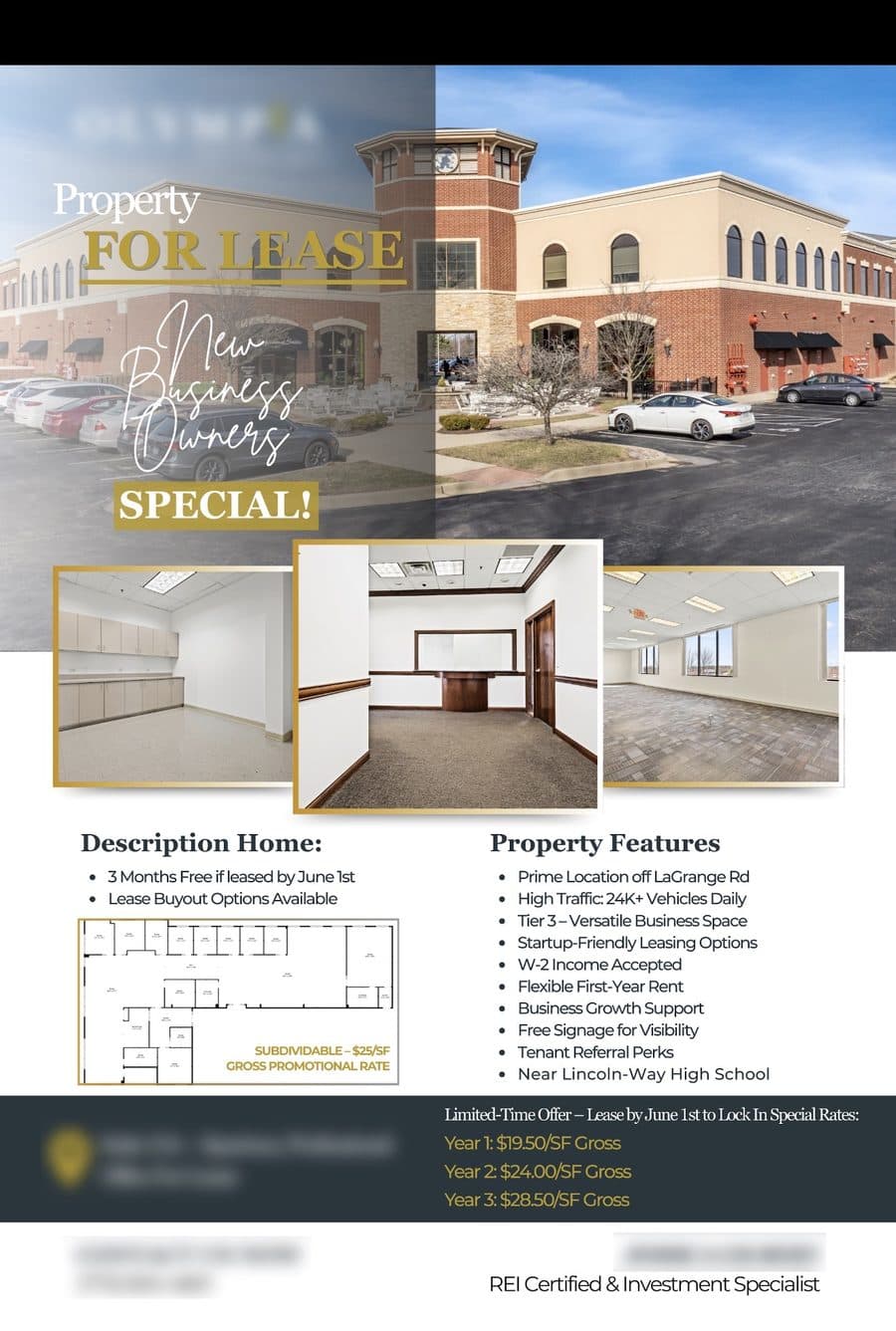 Property For Lease — Real Estate Poster